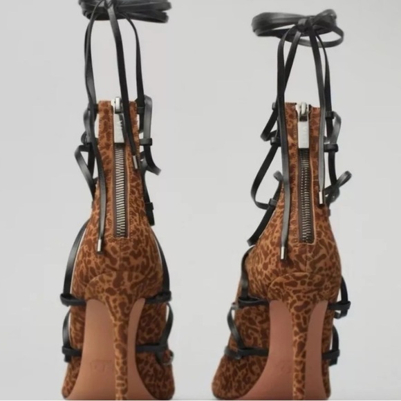 🆕 LITA King Cheetah Italian Strappy Heel Sandal New In Box - Picture 3 of 7